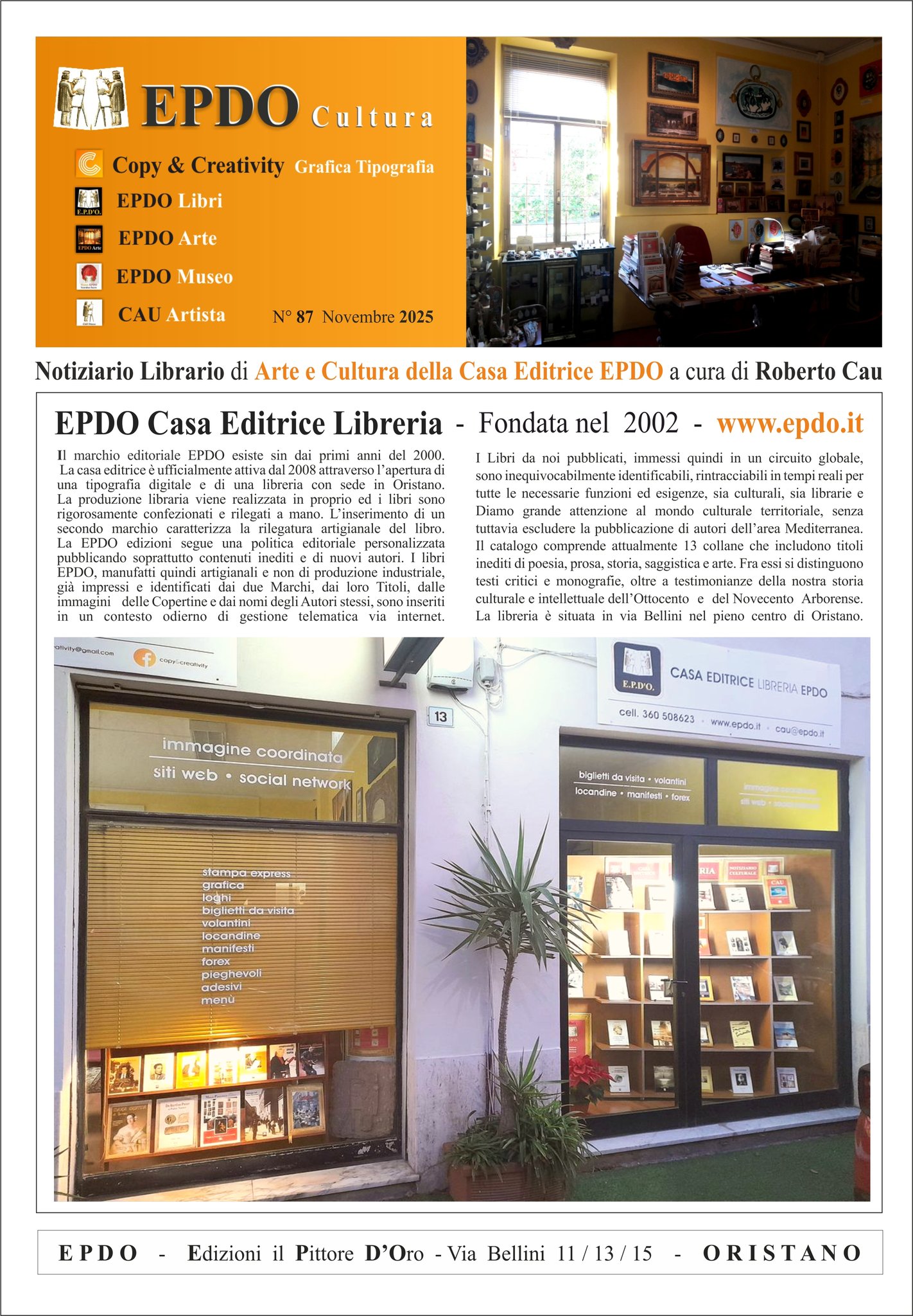 Notiziario Culturale EPDO Oristano